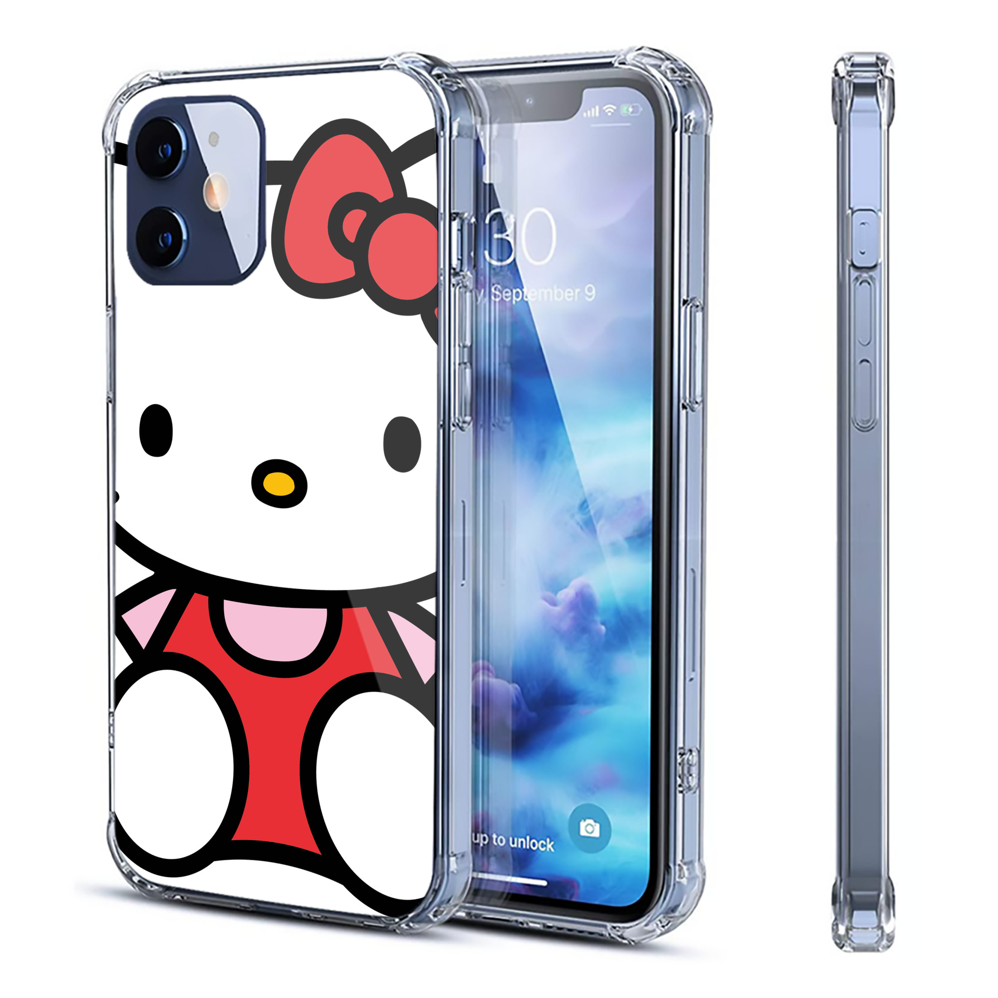 （画像用） Hello Kitty ハローキティ 【iPhone 12シリーズ対応】透明スマホケース（クリアソフトケース）